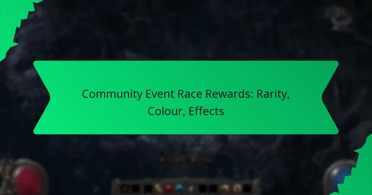 Community Event Race Rewards: Rarity, Colour, Effects