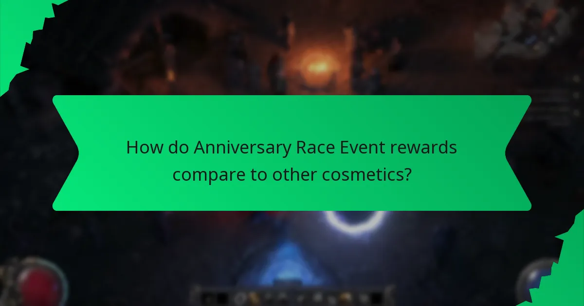 How is the rarity of Anniversary Race Event rewards determined?