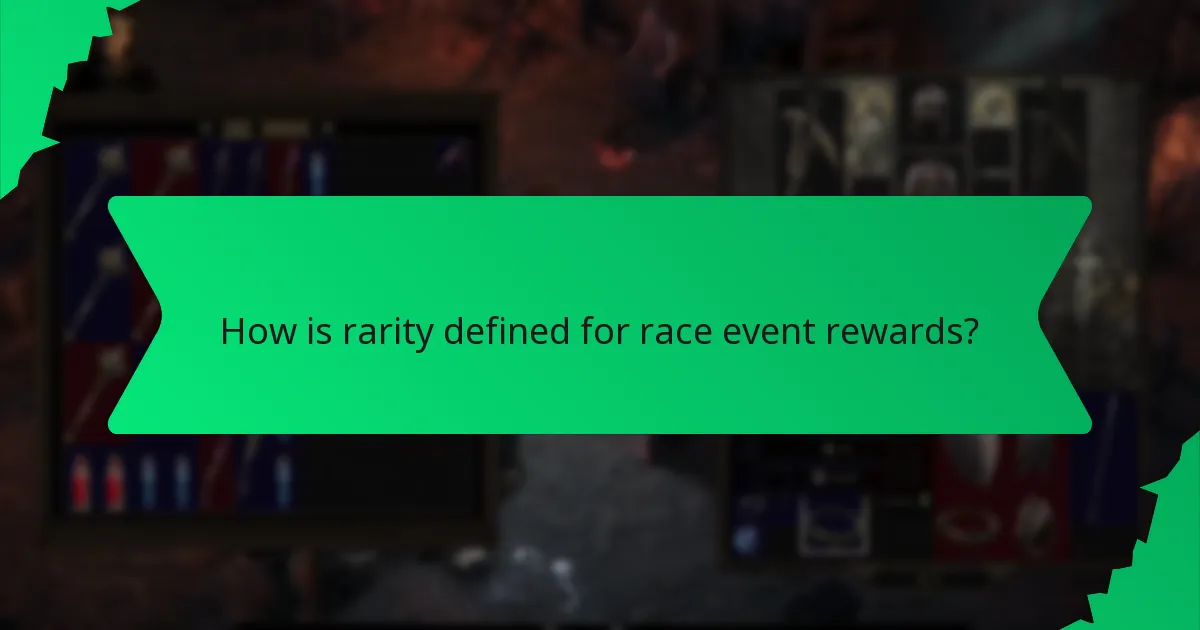What colour schemes are used for race event rewards?