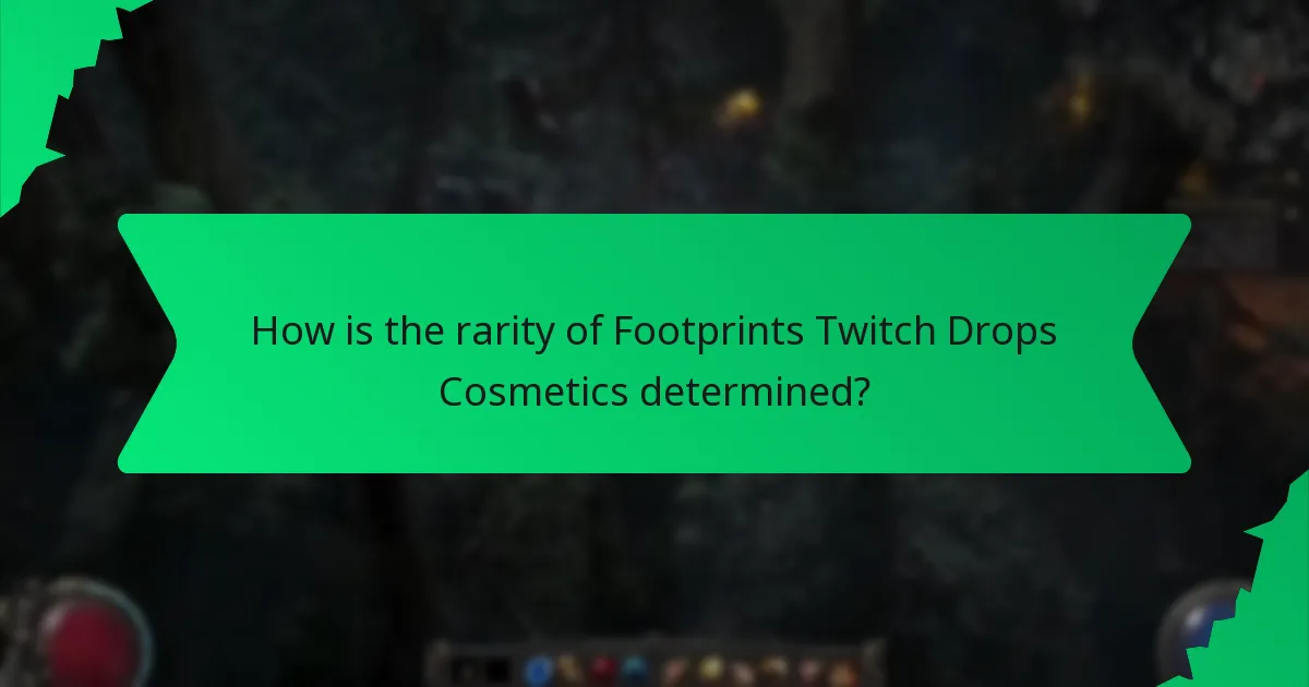 What colour options are available for Footprints Twitch Drops Cosmetics?