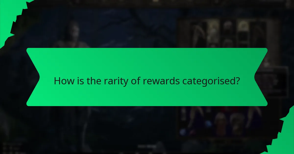 What does colour coding signify in rewards?
