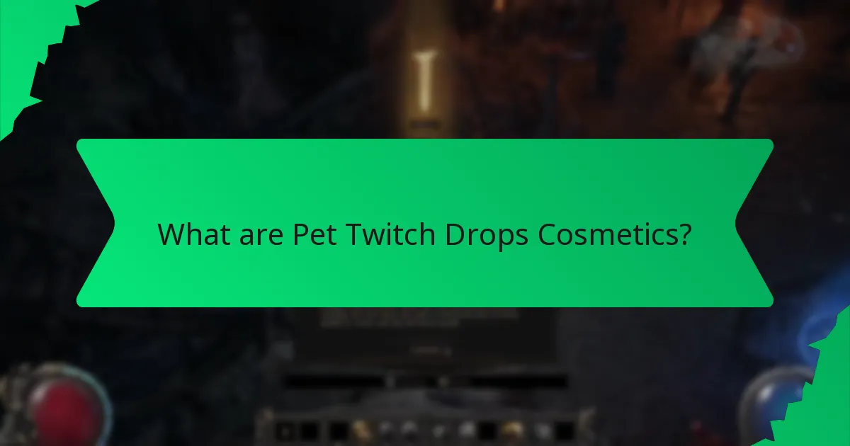 Which colours are available for Pet Twitch Drops Cosmetics?