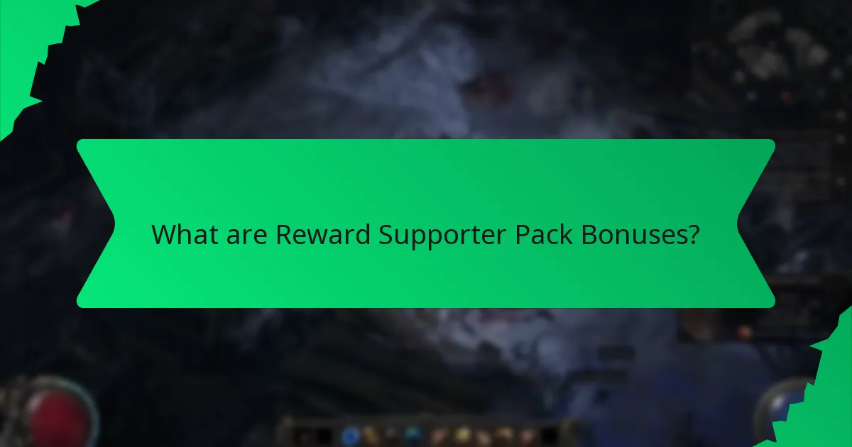 What colours are associated with supporter pack bonuses?