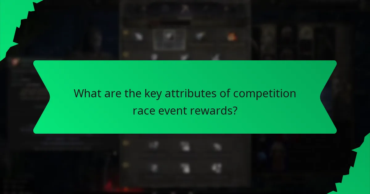 What are the effects of competition race event rewards on gameplay?
