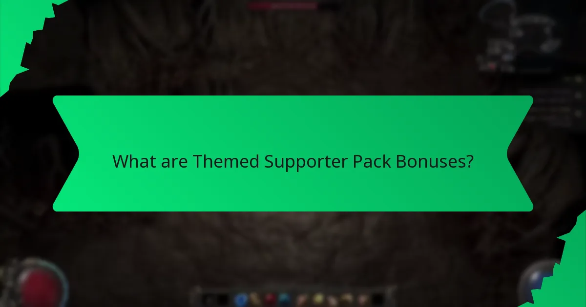 What effects do themed supporter pack bonuses provide?